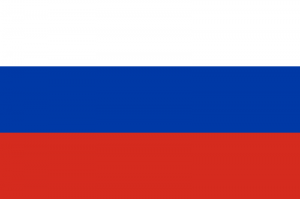 The national flag of Russia.