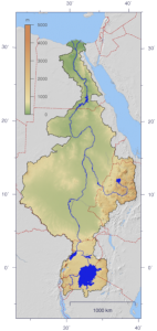 A map of the Nile River.